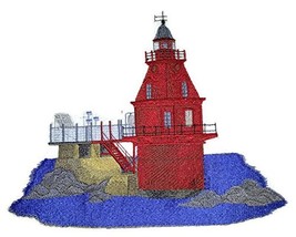 Custom and Unique Lighthouse[Ship John Shoal Lighthouse] Embroidered Iron on/Sew - £22.38 GBP