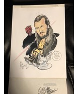 TWO  Star Wars    Phantom Menace Art  PRINTS   Mike Burrell      1999 - £116.76 GBP