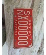 vintage 1971 Kansas sample license plate SN X00000 - €21,39 EUR