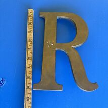 Industrial Cast Bronze /  Brass 9” Letter "R" Building Marquee Sign - $68.31