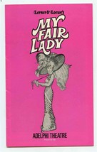 My Fair Lady Program Adelphi Theatre London Tony Britton Liz Robertson 1980 - £9.35 GBP