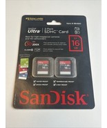 New in Pack SanDisk Ultra SDHC Card 2 Pack 16gb - €9,33 EUR