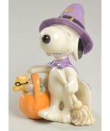 Lenox Peanuts Halloween Witch Snoopy Figurine  Woodstock Bewitching Trea... - $98.01 CAD