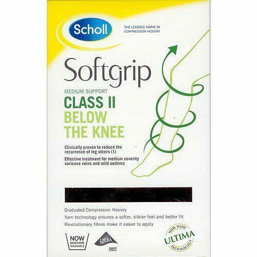Scholl Softgrip Ultima Class 2 Below Knee Open Toe Stockings, Large, Nat... - $23.21