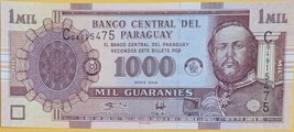 Banco Central Del Paraguay Mil Guarani 2004 Banknote, UNC  - $5.95