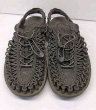Keen Uneek Women&#39;s Grey Braided Cord Slip On Flat Sport Water Sandals Size 8 - £20.45 GBP