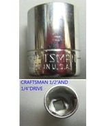 SOCKET CRAFTSMAN  1/2 INCH  SOCKET FOR 1/4 INCH DRIVE - $4.00