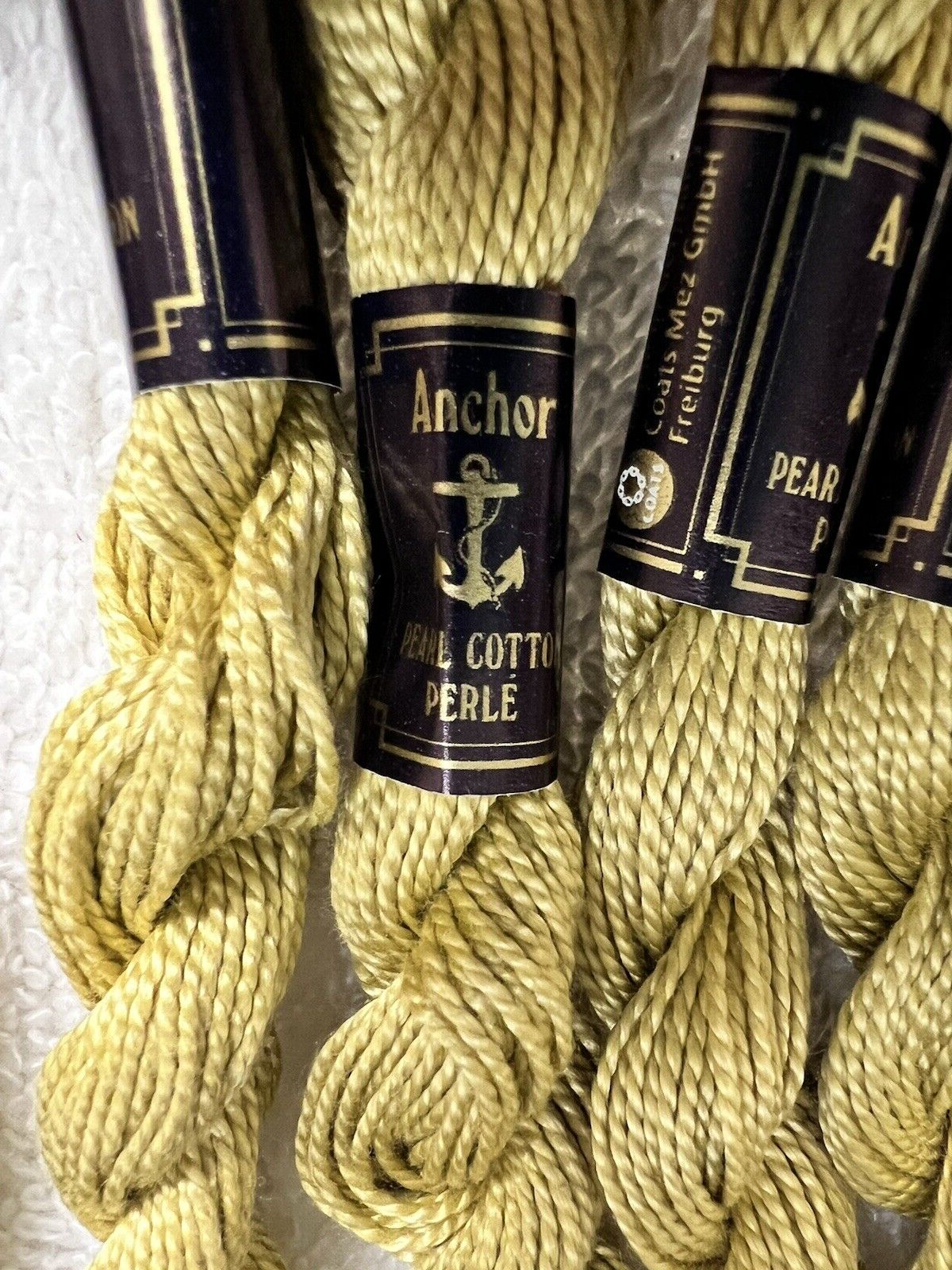 7 MINT Anchor Perle Pearl Cotton #887 LT Tan Embroidery Floss Vintage Skein Item image 2