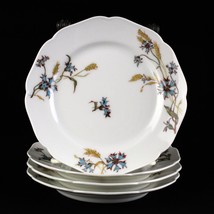 Haviland Limoges Schleiger 73 Blue Cornflower Bread Plates Set, Pompadour 5 1/2&quot; - £39.82 GBP