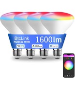 Br30 Wifi Color Changing Smart Light Bulb, 13W To 100W Equivalent, 1300Lm, - $1,702.21 MXN
