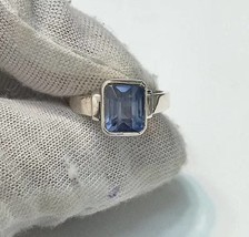 Certified Blue Sapphire Rashi Ratan Astrological Purpose Ring Birthstone Gift  - £79.56 GBP