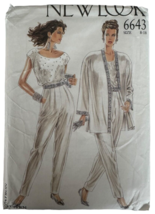 New Look Sewing Pattern 6643 Jacket Top Trousers Pants Outfit Shirt 8 - ... - $5.99