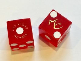 Pair of Monte Carlo  LV Clear Red Casino Dice - £7.79 GBP