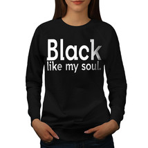 Wellcoda Black Soul Womens Sweatshirt, Evil Funny Casual Pullover Jumper - £22.86 GBP+