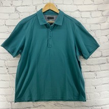 Saks Fifth Avenue Polo Shirt Mens Sz XL Teal Blue Athletic  - £11.67 GBP