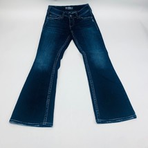 Silver Jeans Suki Surplus Flared Womens Size W27/L30 Blue Stretch Dark Wash - $23.74