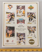 Pittsburgh Penguins Feb 18, 1992 Upper Deck Lineup Card Jagr Mullen etc.... - £35.30 GBP