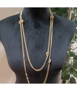 Women Boho Style Gold Tone Double Stranded Trendy Long Chain Necklace - $27.72