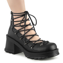 Demonia BRATTY-32 Black Platform D-Ring Goth Lolita Lace Up Ankle High Shoes - $77.95