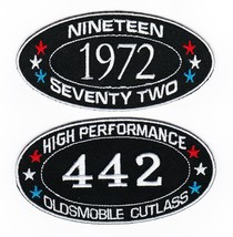 1972 OLDSMOBILE CUTLASS 442 SEW/IRON ON PATCH EMBLEM BADGE EMBROIDERED - £9.82 GBP
