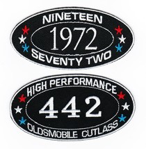 1972 Oldsmobile Cutlass 442 SEW/IRON On Patch Emblem Badge Embroidered - $12.50