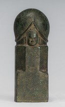 Ancien Khmer Style Verdigris Bronze Shiva Linga / Lingnum - 22cm/9 &quot; - £490.17 GBP