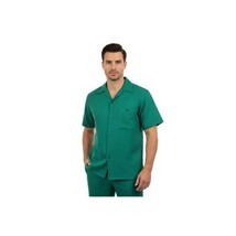 Men 2pc Walking Leisure Suit Short Sleeves By DREAMS 255-14 Solid Emerald green image 4