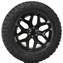 Chevy 20&quot; Gloss Black Snowflake Wheels BFG KO2 Tires 2000-2023 Silverado... - $2,751.21