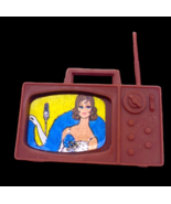 Vintage Barbie Holdin Hands TV Television Set Brown 1971 / 1972 Holding ... - $19.53