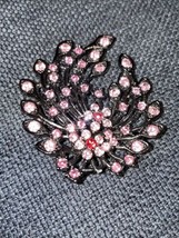 Brooch Pin - KC  - Pink Flower - £3.98 GBP