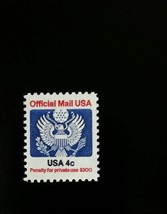 1983 4c Eagle Official Mail USA Red &amp; Blue Scott O128 Mint F/VF NH - $0.99