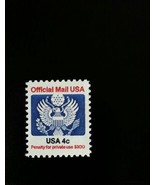 1983 4c Eagle Official Mail USA Red &amp; Blue Scott O128 Mint F/VF NH - $0.99