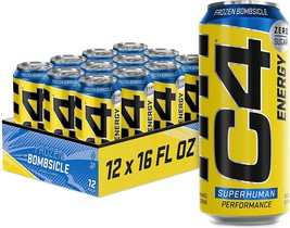 C4 Original On the Go Carbonated Explosive Energy Drink Frozen Bombsicle 12 Pack - £29.08 GBP