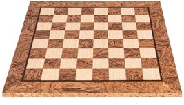 Handmade Walnut Burl &amp; Oak Inlaid Handcrafted Chessboard 20&quot; (50x50cm) - $98.90