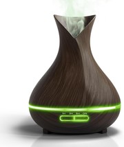 Aromatherapy Diffuser for Essential Oils, 400ml Dark Wood Essential Oil Diffuser - £20.91 GBP