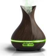 Aromatherapy Diffuser for Essential Oils, 400ml Dark Wood Essential Oil ... - $26.61