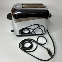 Nelson Toaster Chrome Silver Stainless Cat# 1001 Wheat Design VTG MCM WORKS 1960 - £22.21 GBP