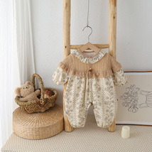 Luxurious Floral Baby Girl Romper - Soft, Breathable, Stylish (3M-2Y) - £31.26 GBP