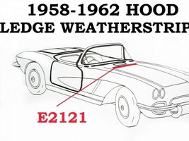 1958-1962 Corvette Weatherstrip Hood Ledge USA - £16.79 GBP
