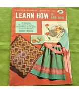 Learn How to Embroider Coats &amp; Clark Book No. 144 1963 Reusable Transfer... - $4.94