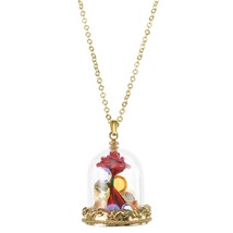 Disney Store Japan Beauty and the Beast Enchanted Rose Necklace - £125.03 GBP