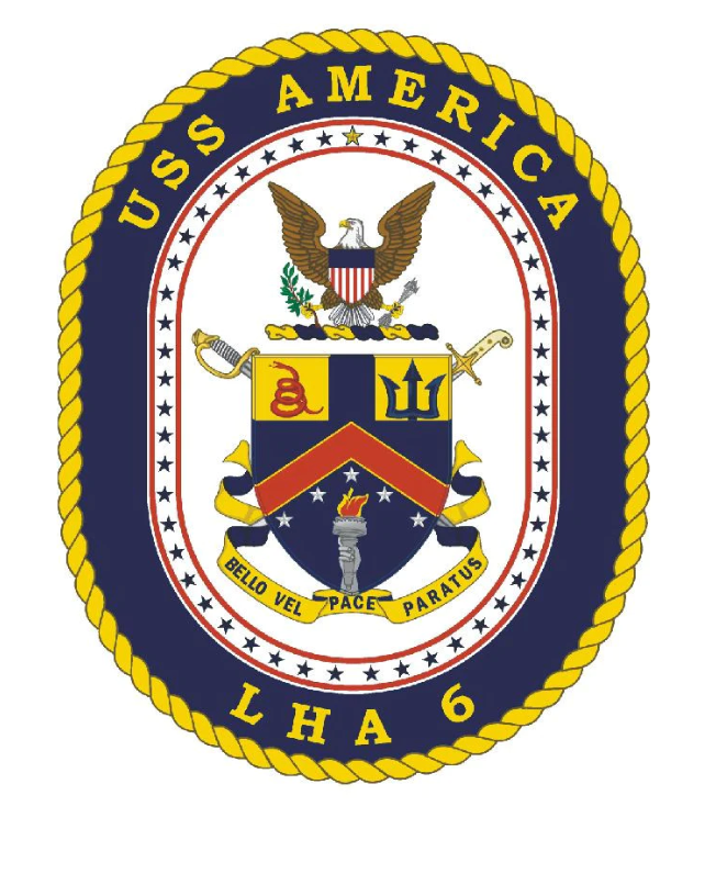 Primary image for 3" USS AMERICA LHA-6 MILITARY NAVY ARMED FORCES STICKER DECAL USA MADE