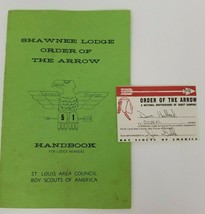 Shawnee Lodge Order of the Arrow Handbook and ID Card Vintage 1989  - £11.35 GBP