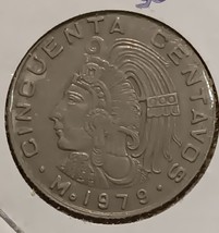 1979 Mexico 50 Centavos Copper-Nickel KM# 452 - £0.95 GBP