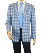 Men Sport Coat by Berlusconi Turkey Italian Wool Super 180&#39;s #671-07 Blu... - £159.27 GBP