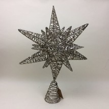 Creative Co-Op Inc. Christmas Tree Topper Gold Glitter 12” Tip To Tip Of Star - £15.87 GBP