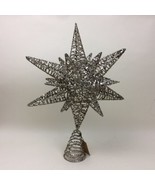 Creative Co-Op Inc. Christmas Tree Topper Gold Glitter 12” Tip To Tip Of... - £15.56 GBP