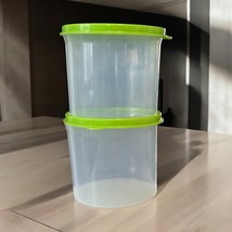 Tupperware Canisters 4623 with Bright Green lids, set of Two 2 Cup Bowls... - €10,40 EUR