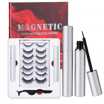 Magnetic Eyelashes with Eyeliner Upgraded 3D Magnetic Lashes Kit 7 Pairs False - £14.55 GBP