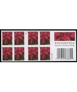 Poinsettia Wreath Booklet Pane of 20  -  Stamps Scott 4816a - $33.26